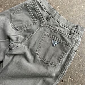 Vintage Guess Jeans 16 x 28 Gray Denim Pants Hong Kong Triangle Logo 100% Cotton